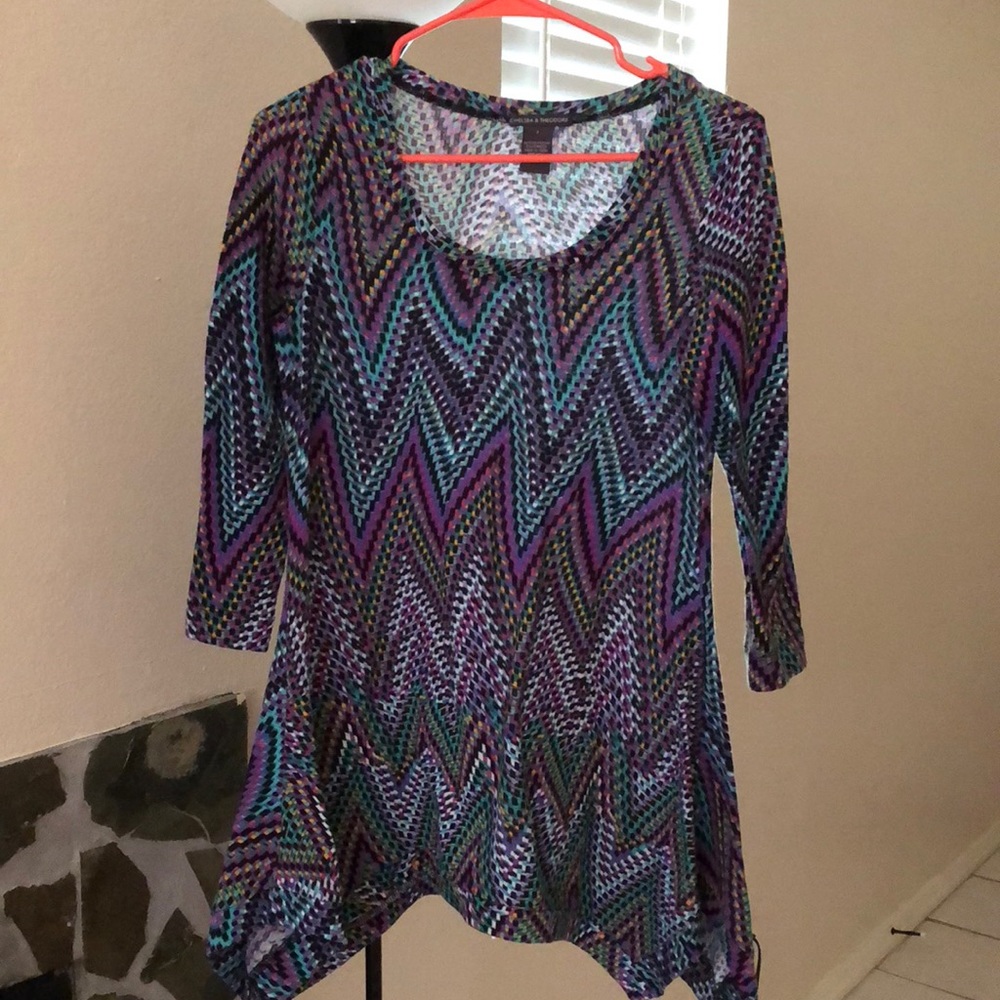 Chelsea & Theodore top!! Gorgeous multicolor EUC